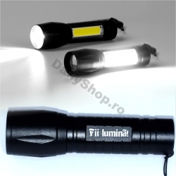Lanterna puternica  metal reincarcabila, Fii lumina!